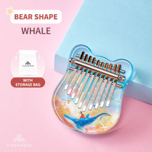 10/17/21 Key Crystal Kalimba Whale/Deer/Cat Acrylic Cute Music Instrument Gift for Kids Adult Beginners Transparent Thumb Piano Finger Piano