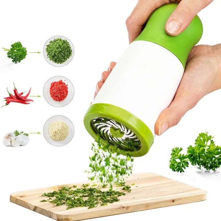 Stainless Steel Manual Parsley Spice Mincer Herb Grinder Mill Vegetable