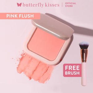 Butterfly Kisses Pink Flush Luminous Powder Blush with FREE Cheek Brush