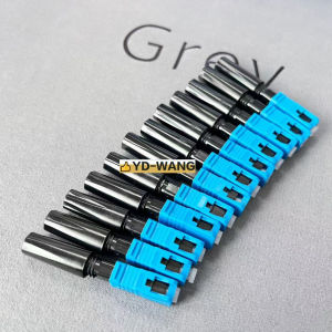 10Pcs/Bag Embedded SC UPC Fiber Optic Fast Connector FTTH SM Fiber Optic SC Quick Connector SC Adapter Field Assembly