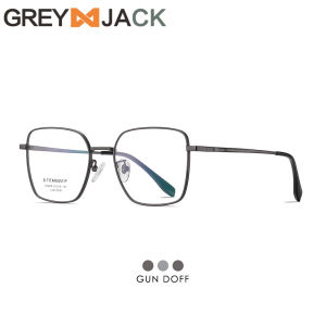 Grey Jack Kacamata Antiradiasi Blueray Titanium Style Kotak Kekinian Fashion Wanita dan Pria Bisa Minus Antiradiasi Blueray Photocromic Bluecromic 108