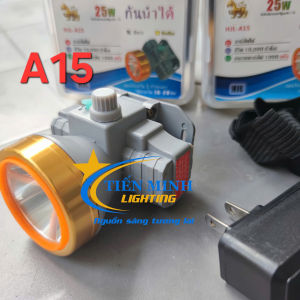 [A15] Đèn pin đội đầu chống nước công nghệ Thái Lan 25W ánh sáng trắng đi mưa soi ếch...