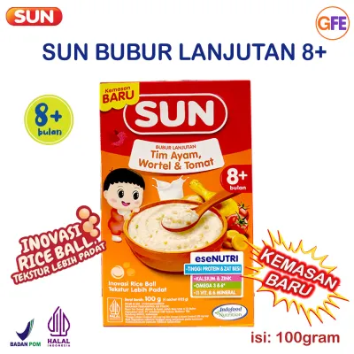 SUN Bubur Bayi Lanjutan 8 Bulan Instan Inovasi Rice Ball Esenutri Opor Soto Ayam Sayur Wortel Tomat