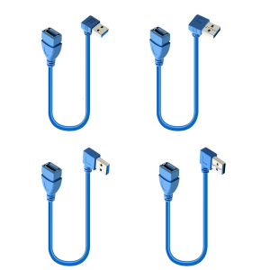 Right Left Angle USB 3.0 Extension Cable90 Degree USB3.0 A Male to Female Super Fast 5Gbps Data Cord for Laptop TV