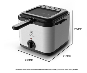 2.5L Fried Chicken with Basket Oven Grill Deep Fryer Electric Pot Frying Pan Quick Cooking And Deep Frying