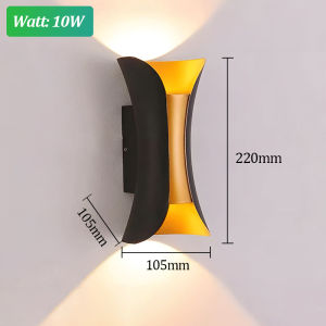 GOGEOUS Lampu Dinding Minimalis/ Lampu Dinding Pilar Pagar Outdoor Waterproof Led Teras Moisture Proof Lampu Dinding Taman Hias