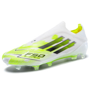 Low-top shoes without laces F50 Football shoes for men women and children suitable for middle and elementary school students for use in competitions TF Chunky sole shoes AG Long spike training shoes