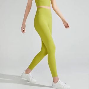 Womens Lycra Cloud-Feel Yoga Pants - Peach Hip High-Waisted Butt-Lifting Tight Fitness Pants Sports Pants GD0002-A