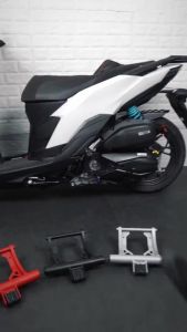 JF ARM Engine Support Curved Version Extended 6cm For Honda Click 125i 100% Pure Steel ARUMI MOTO