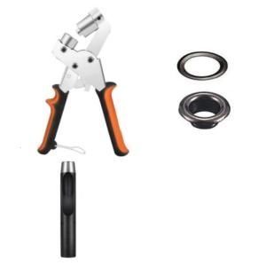 Chuyên Nghiệp 10mm dây giày và bộ Kìm 300pcs Vòng Kim Loại máy giặt đấm Kit cho vải Tarp biểu ngữ vải thủ công