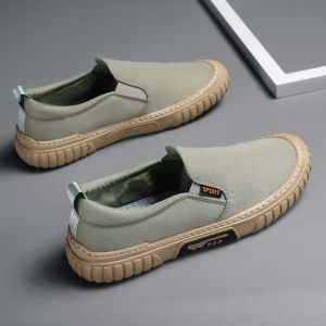 Espadrille Shoes for Men Sneakers Men Slip On Loafers Shoes Korean Fashion Canvas Shoes For Men Umbrella Cloth Lazy Shoes Men Casual Flat Shoes Trendy Sport Walking Shoes Shoes for Men 2023 Style