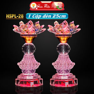 Đèn Hoa Sen Pha Lê Cao Cấp CHÂN THIỆN MỸ Đồ Phong Thủy Thờ Cúng Trang Trí Phòng Thờ HSPL-28