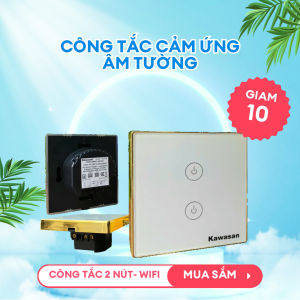Công Tắc Cảm Biến Thông Minh 2 Nút Kawasan CT2 Wifi