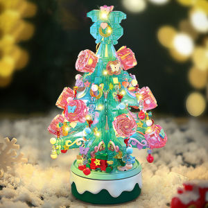 HỘP NHẠC GIÁNG SINH LẮP RÁP CÂY THÔNG CHẠY BẰNG CÓT CÓ ÁNH SÁNG LUNG LINH