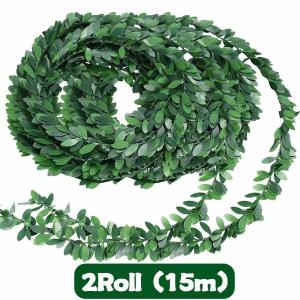 7.5m Artificial Plant Green Leaf Vine Iron Wire Plants Ivy Garland Wisteria Foliage DIY Fake Plant Creeper Hanging Leaves Home Decor