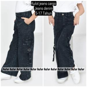 rok jeans highwaist anak perempuan usia 5-17 tahun
