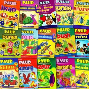 Buku anak PAUD mewarnai dan contoh untuk PAUD TK Serba Jaya