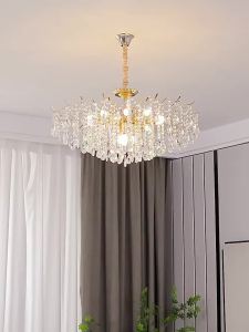 IGDL Moden K9 kristal Chandelier ruang tamu lampu siling/lampu loket emas hiasan seni ruang makan bilik tidur gantung lampu 6/10/12/14 lampu rumah lampu lampu E14 mentol 220V