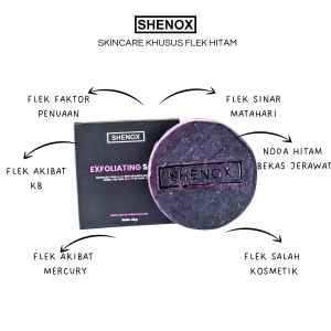Exfoliating Soap Bar Shenox Skincare Sabun Penghilang Flek Hitam Membandel BPOM | Sabun Flek Hitam | Sabun Exfoliiating Flek Hitam