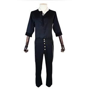 Witcher Cosplay Costume Wig Geralt Black Top Pants Uniforms Men Halloween Party Outfit Roleplay Medieval Classical Outfit