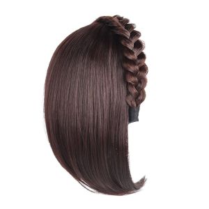 X CRAFT HOME 3D Wig Hairband Middle Part Natural Synthetic Headband Fashion Ultralight Hair Bangs Extensions for Women