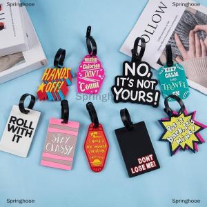 [COD] Springhooe 1PC Travel Accessories กระเป๋าเดินทางกระเป๋าเดินทางซิลิกาเจลกระเป๋าเดินทางป้ายชื่อที่อยู่ ID แท็กกระเป๋าสัมภาระขึ้นป้ายแบบพกพา