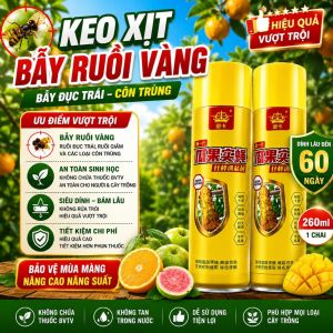 Keo Bẫy Ruồi Vàng Siêu Dính | Chai Xịt Ruồi Vàng Diệt Ruồi Đục Trái Hiệu Quả Cao Cho Vườn Cây ăn quả