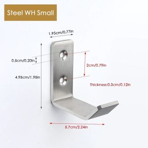 FULMINATE CALCITY19TY2 1Pcs Giá treo áo khoác Giá đỡ Mũ bảo hiểm xe máy Giá treo tường Thép không gỉ Móc treo tường Bền Đa năng Móc Hành Lý gia đình Cho tủ cửa nhà bếp