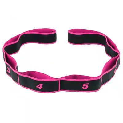 Yoga Stretch Band Loops Yoga Pull Strap Belt 8 Sections Elastic Foldable Portable Exercise Dance Strap Pull Strap Belt Pilates Fitness Exercise Resistance Bands Gym Training Bands Elastic Band Accessories Stretch Professional Resistance Band