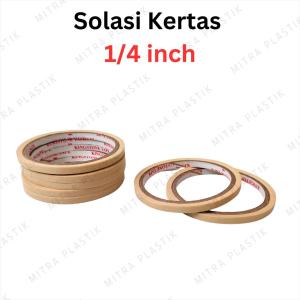 Masking Tape 1/4 inch Lakban Solasi Solatip Kertas 6 mm 20 yard
