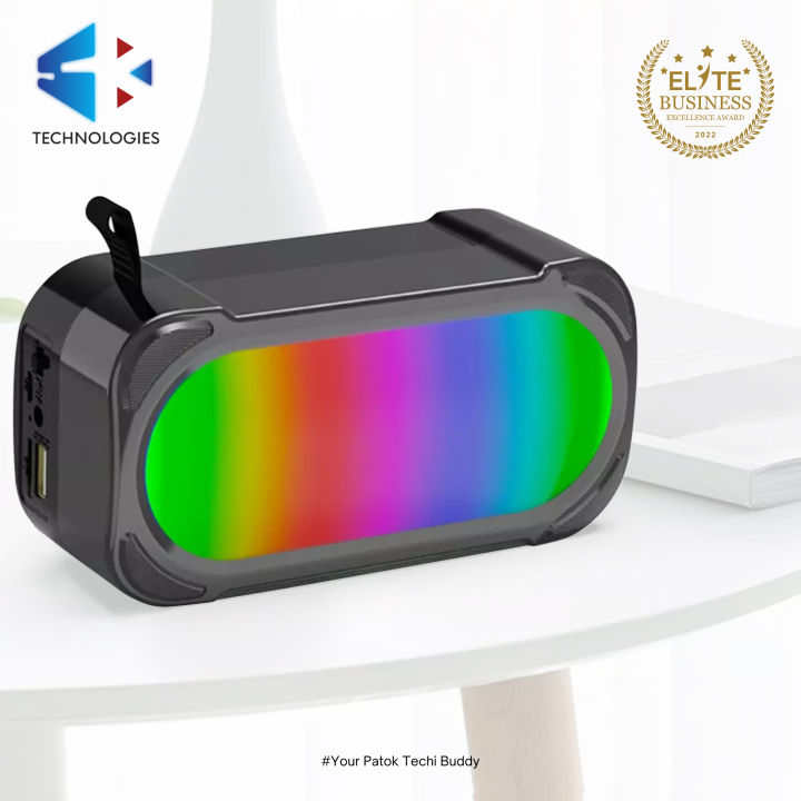MK-102 Portable Super Bass Bluetooth Wireless Speaker with RGB Light ...
