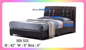 Katil Kulit PVC Bed Divan Single / Super Single / Queen / King Bed Frame Katil Add On Foam Mattress