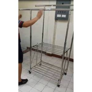 ราวตากผ้า ราวตากผ้าพับได้ หลากหลายรูปแบบ ราวตากผ้าสแตนเลส ราวตากผ้ามีล้อ, ข้อต่อสแตนเลส ไม่กรอบแต่กรอบ - ปรับความสูง-ต่ำ ยืดซ้าย-ขวาได้