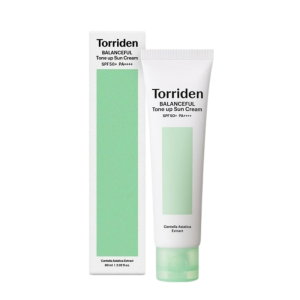Torriden Balanceful Tone Up Sunscreen SPF50+ PA++++ 60ml Mineral Sun Cream Natural Dull Skin Tone Up Effect Reduces Redness Corrects Uneven Skin Tone