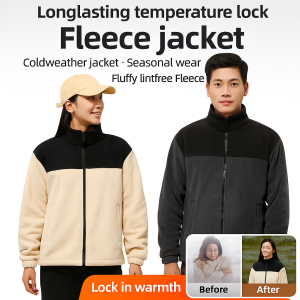 Couple outdoor fall and winter cold warm sports sweater fleece jacket