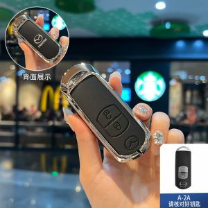 Hợp Kim Kẽm Da Bò Chính Hãng Phong Cách Thời Trang Thông Minh Chìa Khóa Xe Từ Xa Fob Vỏ Bao Đựng Dây Xích Nút Bảo Vệ Móc Khóa Cho Xe Mazda 2 Demio 3 6 CX3 CX5 CX7 CX8 CX9 MX5