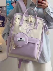 Womens nylon backpack 2026 New large-capacity student backpack for junior high and high school students ins Stylish and sophisticated backpack