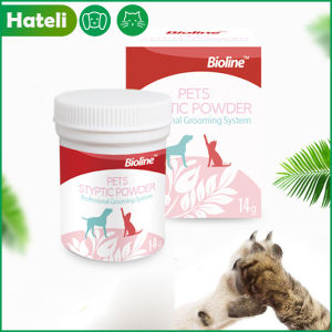 BIOLINE ผงห้ามเลือดสำหรับสัตว์เลี้ยงชนิดผงสำหรับเล็บตัดและโกนหนวด14กรัมผงทำความสะอาดเล็บที่ออกฤทธิ์เร็ว