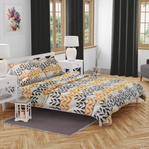 Sprei katun motif. flower leaf aesthetic anti geser king size LP