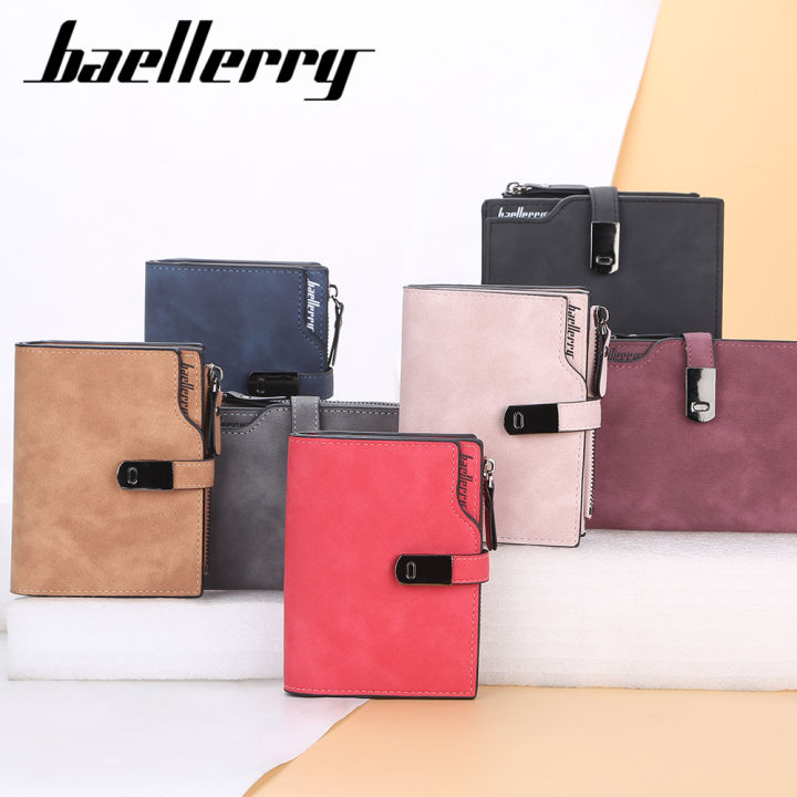 Baellerry Women Wallets Short Magnetic Buckle Top Quality Card Holder  Female Purse Zipper Wallet For Women