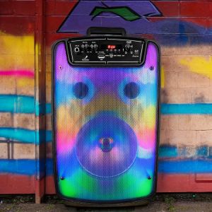 SPEAKER BLUETOOTH BASS ADVANCE SPEAKER BLUETOOTH BASS PRTABLE 88 INCH QS-818 LED PLUS MIC KAROKE
