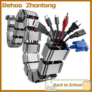 Behoo Wire Spine Cable Spine 80CM Under Desk Cable Tray Wire Management Workstation Snake Cable Organizer Management