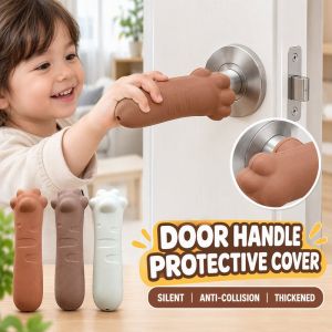 Yummy.miya Silicone Door Handle Cover Silent Anti Bump Thick Cushion Soft Wall Protector Suitable For Home Office Use