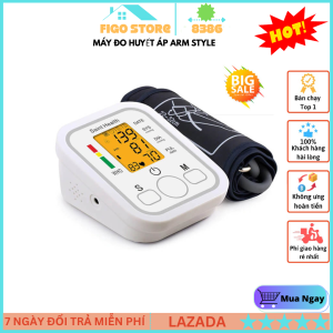 Máy Đo Huyết Áp Loại Tốt Máy Đo Huyết Áp Arm Style Có Loa Máy đo huyết áp cổ tay nhịp tim tự động chuẩn xác nhanh chóng. Bảo Hành 1 Năm Tại FIGO 8386