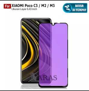 tg anti blue light poco m3 anti sinar radiasi tempered glass pelindung layar anti gores full screen