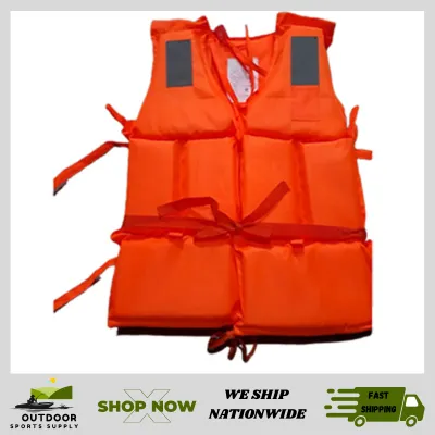 Adult Life Jacket Adjustable Life Jacket Vest Lightweight Nylon Foam Outdoor Swimming Surfing Sports