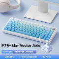 AULA 80 Keys 2.4G/Bluetooth/Wired Tri-mode Hotswap mechanical keyboard RGB backlit 3/5PIN Switch mechanical keyboard (F75). 