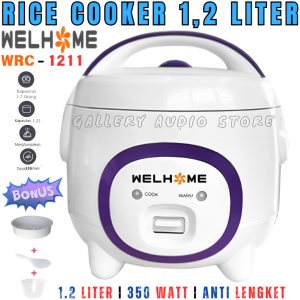 Mejikom Welhome WRC-1211 Kapasitas 1.2 Liter | Rice Cooker 3in1 ( Memasak Mengukus Menghangatkan ) Anti lengket | Gallery Audio