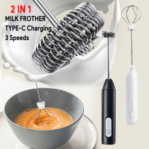 AFLRU สามความเร็ว เครื่องตีไข่ USB ชาร์จได้ เครื่องนวดไฟฟ้า เครื่องตีครีม ที่มีคุณภาพสูง มินิมินิ เครื่องปั่นกาแฟ บ้านในบ้าน