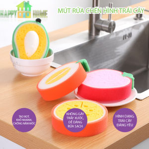 Mút Bọt Biển Rửa Bát Chén Vệ Sinh Nhà Bếp Tiện Lợi Tạo Hình Trái Cây